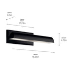 Kichler Lighting 52685BK Black Carston 18 Inch 2 Light Picture Light In Black Image 2