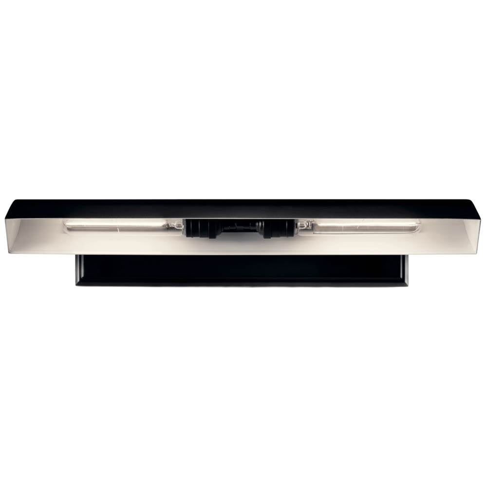 Kichler Lighting 52686BK Black Carston 24 Inch 2 Light Picture Light In Black With White Interior Image 4
