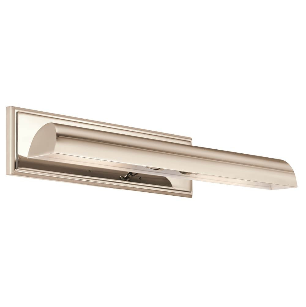 Kichler Lighting 52686PN Polished Nickel Carston 24 Inch 2 Light Picture Light In Polished Nickel With White Interior Image 1