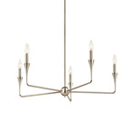 Kichler Lighting 52689PN Polished Nickel Alvaro 30 Inch 5 Light Chandelier In Polished Nickel Image 1