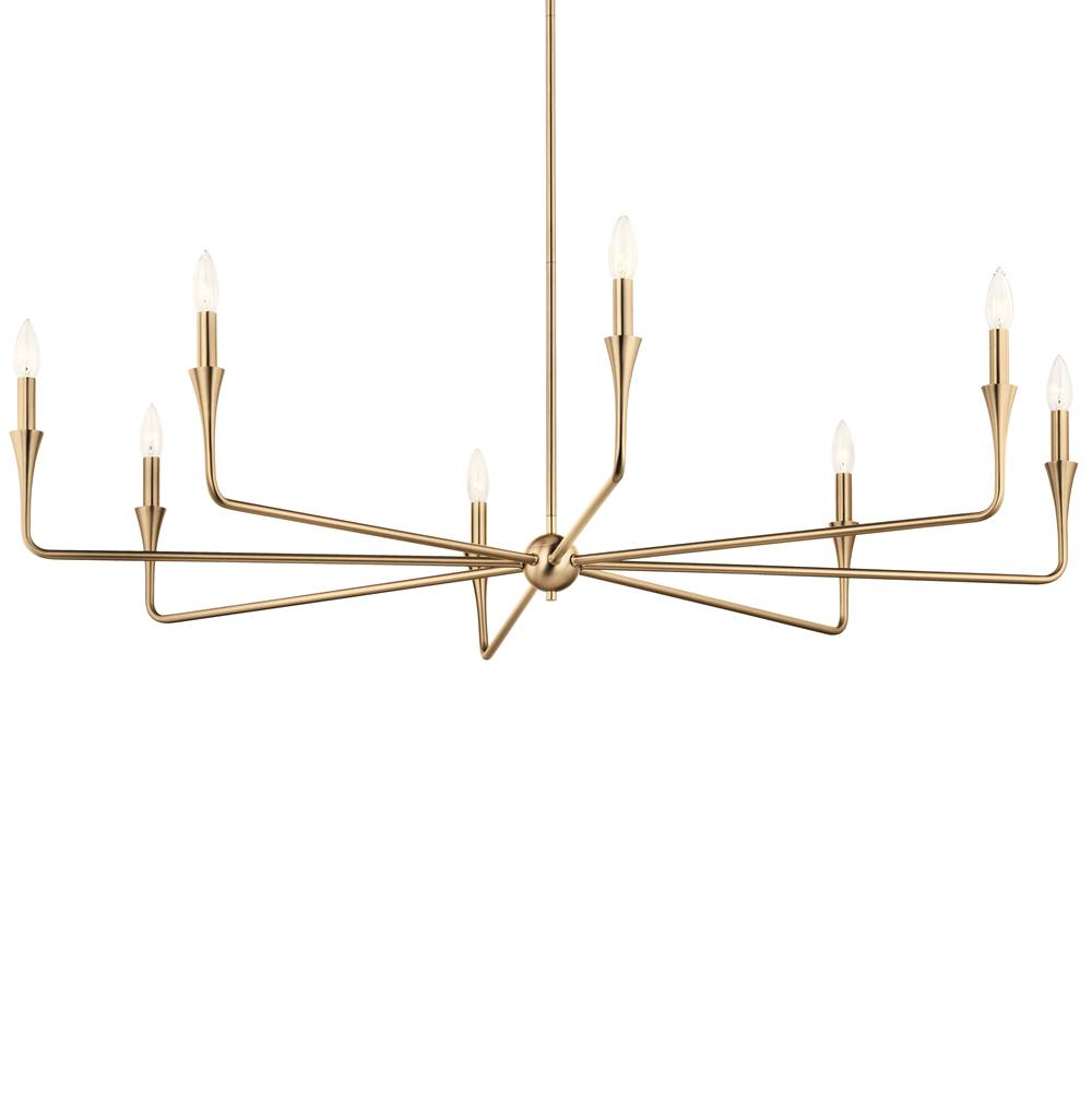 Kichler Lighting 52691CPZ Champagne Bronze Alvaro 50 Inch 8 Light Chandelier In Champagne Bronze Image 1