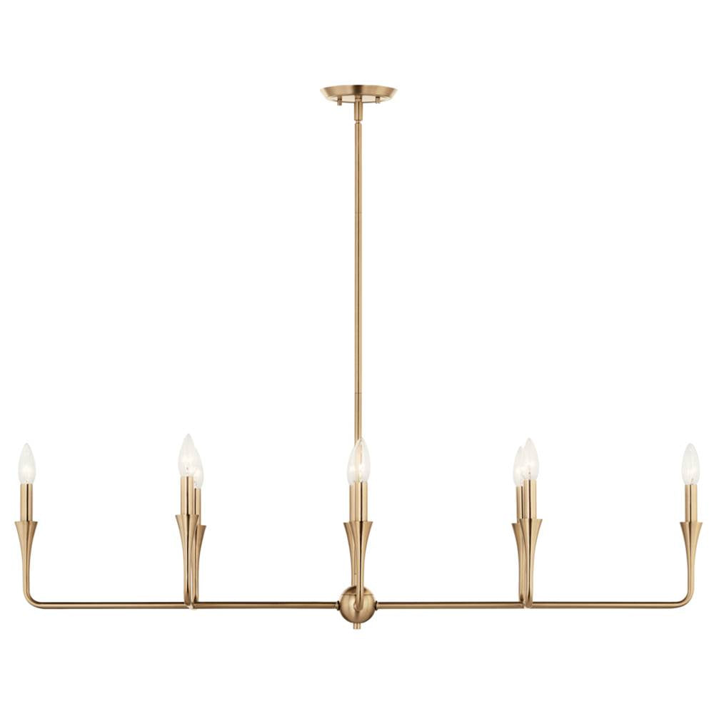 Kichler Lighting Alvaro 45.5 Inch 8 Light Linear Chandelier In Champagne Bronze