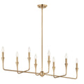 Kichler Lighting 52693CPZ Champagne Bronze Alvaro 45.5 Inch 8 Light Linear Chandelier In Champagne Bronze Image 1