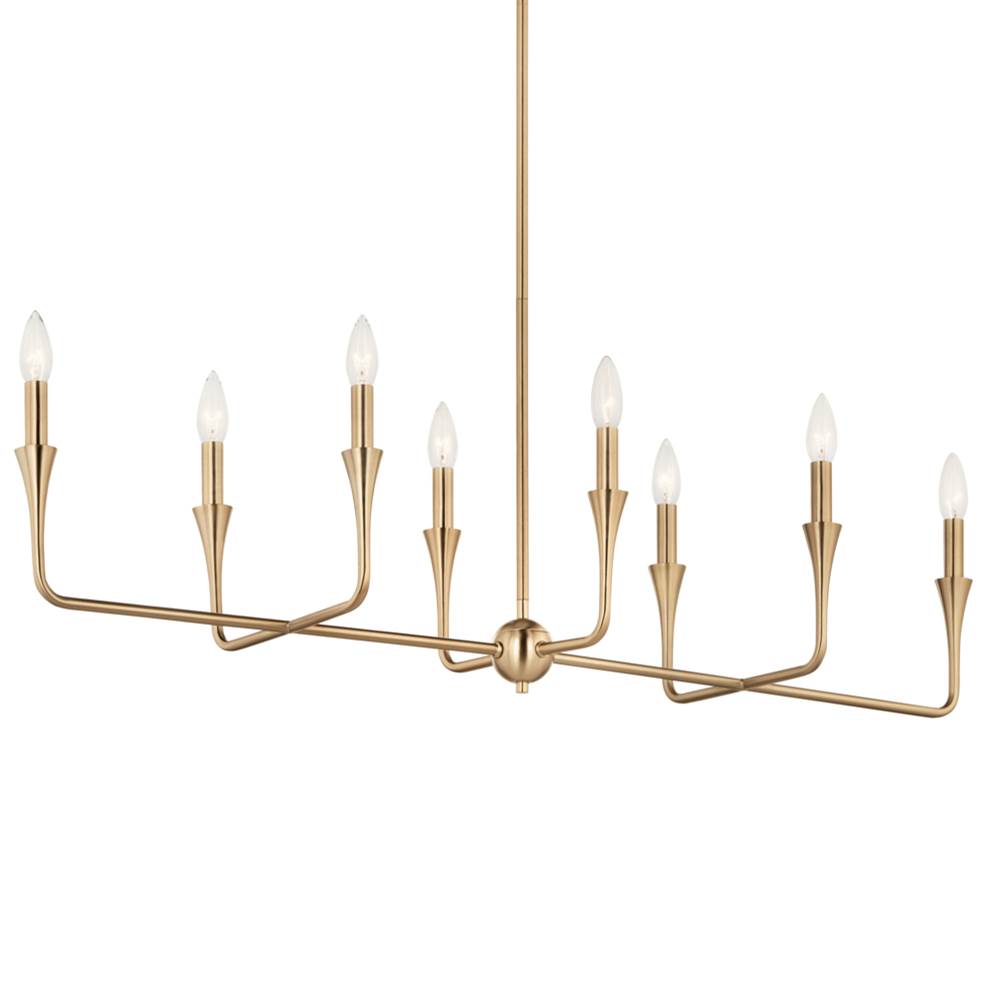 Kichler Lighting 52693CPZ Champagne Bronze Alvaro 45.5 Inch 8 Light Linear Chandelier In Champagne Bronze Image 4