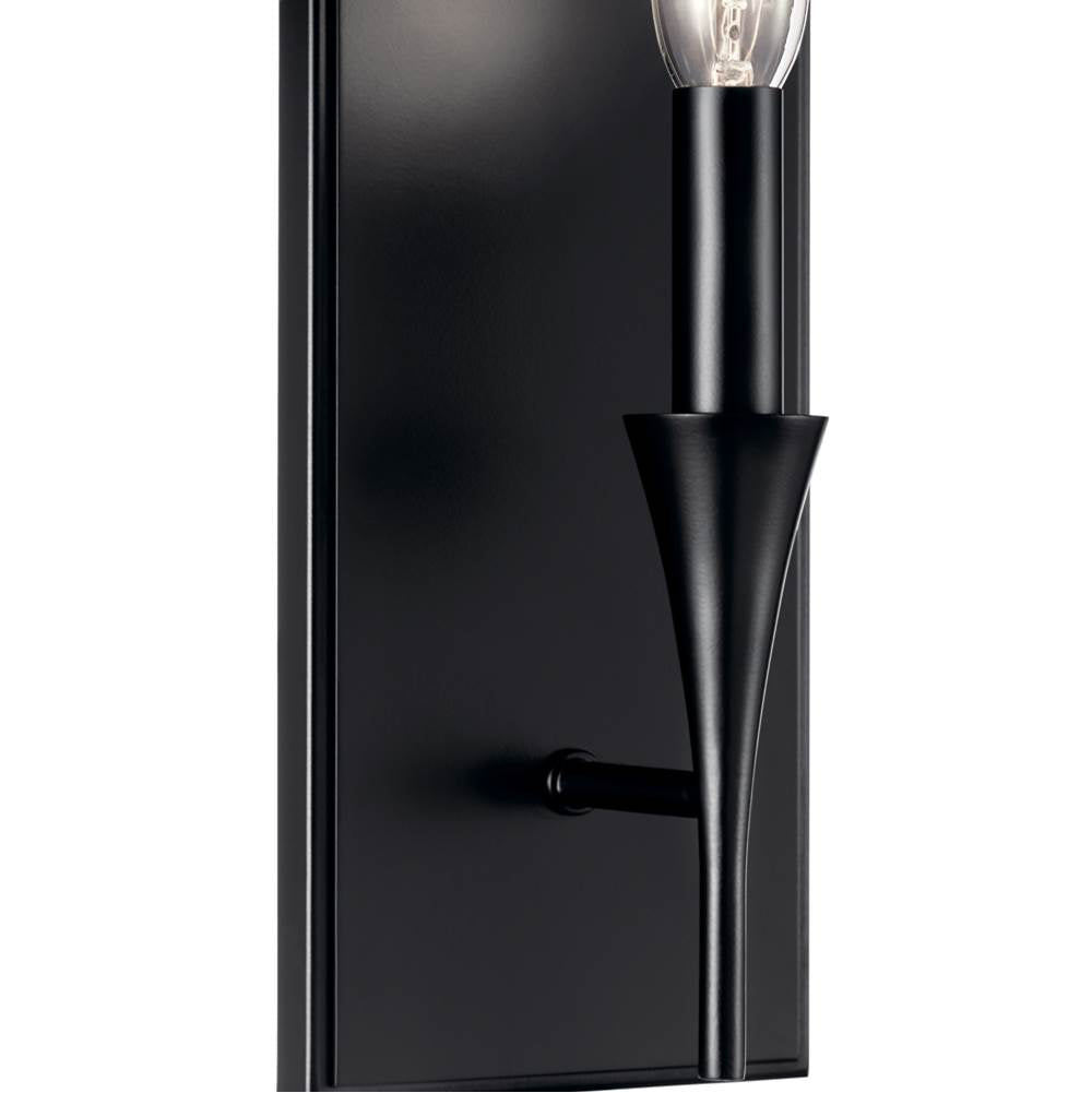 Kichler Lighting 52694BK Black Alvaro 11.5 Inch 1 Light Wall Sconce In Black Image 3