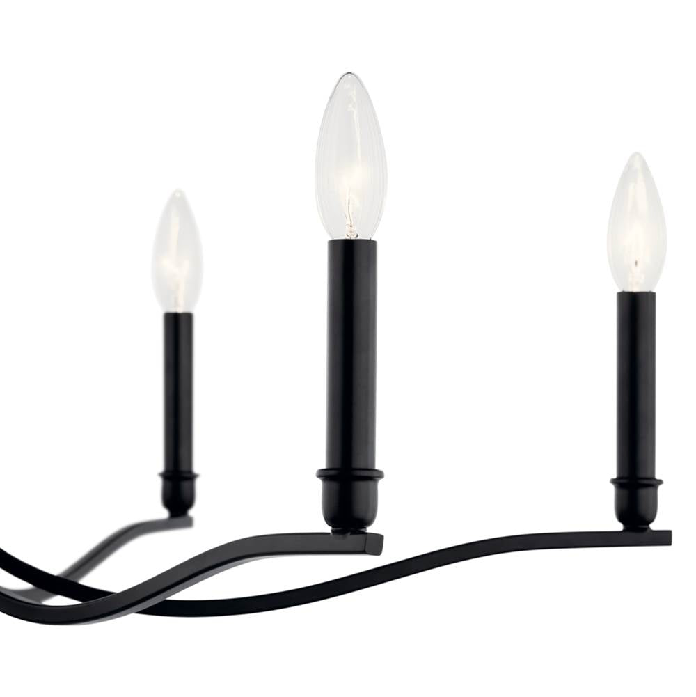 Kichler Lighting 52695BK Black Malene 32 Inch 6 Light Chandelier In Black Image 5