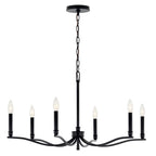Kichler Lighting 52695BK Black Malene 32 Inch 6 Light Chandelier In Black Image 4