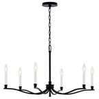 Kichler Lighting 52695BK Black Malene 32 Inch 6 Light Chandelier In Black Image 3