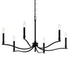 Kichler Lighting Malene 32 Inch 6 Light Chandelier In Black