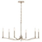 Kichler Lighting 52695PN Polished Nickel Malene 32 Inch 6 Light Chandelier In Polished Nickel Image 4
