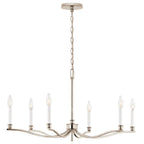 Kichler Lighting 52695PN Polished Nickel Malene 32 Inch 6 Light Chandelier In Polished Nickel Image 3