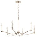 Kichler Lighting 52695PN Polished Nickel Malene 32 Inch 6 Light Chandelier In Polished Nickel Image 1