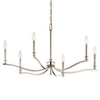 Kichler Lighting Malene 32 Inch 6 Light Chandelier In Polished Nickel