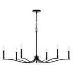 Kichler Lighting 52696BK Black Malene 42 Inch 6 Light Chandelier In Black Image 4