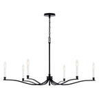 Kichler Lighting 52696BK Black Malene 42 Inch 6 Light Chandelier In Black Image 3