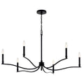 Kichler Lighting 52696BK Black Malene 42 Inch 6 Light Chandelier In Black Image 1