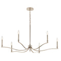 Kichler Lighting 52696PN Polished Nickel Malene 42 Inch 6 Light Chandelier In Polished Nickel Image 1