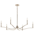 Kichler Lighting 52696PN Polished Nickel Malene 42 Inch 6 Light Chandelier In Polished Nickel Image 1
