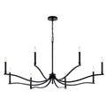 Kichler Lighting 52697BK Black Malene 52 Inch 8 Light Chandelier In Black Image 1