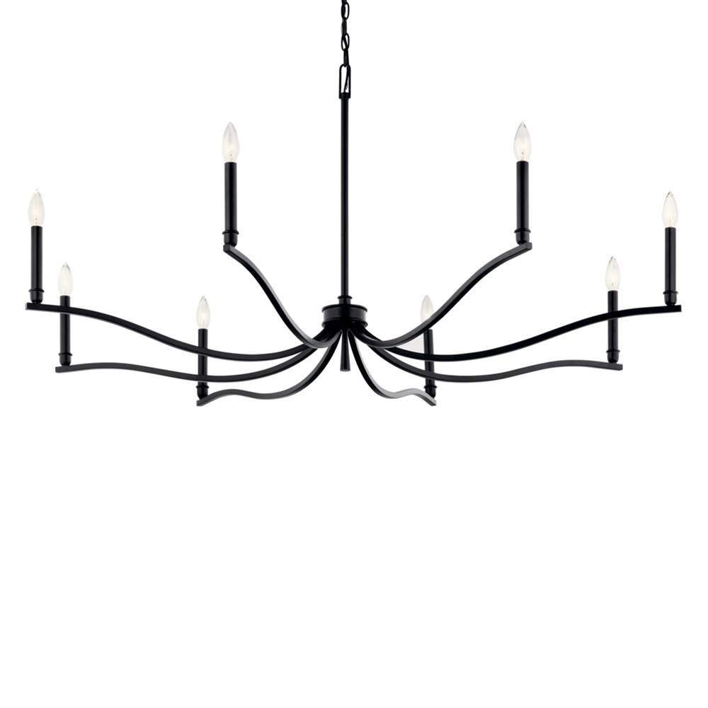 Kichler Lighting Malene 52 Inch 8 Light Chandelier In Black