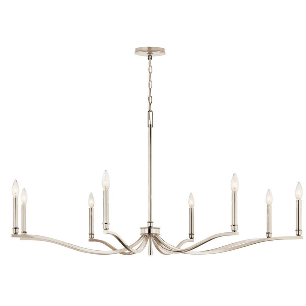 Kichler Lighting 52697PN Polished Nickel Malene 52 Inch 8 Light Chandelier In Polished Nickel Image 4