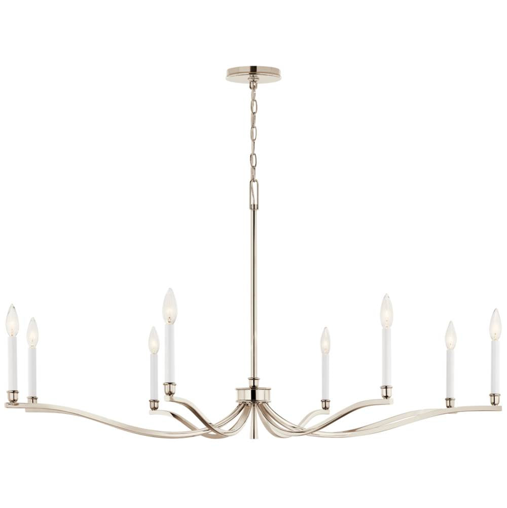 Kichler Lighting 52697PN Polished Nickel Malene 52 Inch 8 Light Chandelier In Polished Nickel Image 3