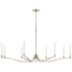Kichler Lighting 52697PN Polished Nickel Malene 52 Inch 8 Light Chandelier In Polished Nickel Image 3
