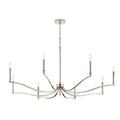 Kichler Lighting 52697PN Polished Nickel Malene 52 Inch 8 Light Chandelier In Polished Nickel Image 1