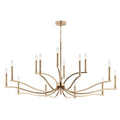 Kichler Lighting 52698CPZ Champagne Bronze Malene 52.75 Inch 14 Light 2-tier Chandelier In Champagne Bronze Image 1