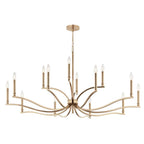 Kichler Lighting 52698CPZ Champagne Bronze Malene 52.75 Inch 14 Light 2-tier Chandelier In Champagne Bronze Image 1