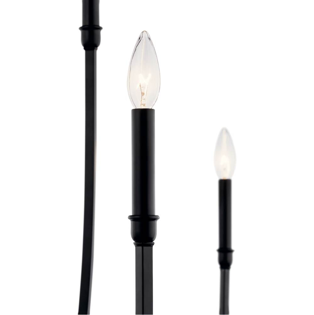 Kichler Lighting 52699BK Black Malene 45.25 Inch 8 Light Foyer Chandelier In Black Image 5