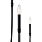 Kichler Lighting 52699BK Black Malene 45.25 Inch 8 Light Foyer Chandelier In Black Image 5