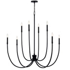 Kichler Lighting 52699BK Black Malene 45.25 Inch 8 Light Foyer Chandelier In Black Image 4