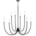 Kichler Lighting 52699BK Black Malene 45.25 Inch 8 Light Foyer Chandelier In Black Image 3