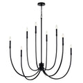 Kichler Lighting 52699BK Black Malene 45.25 Inch 8 Light Foyer Chandelier In Black Image 1
