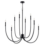 Kichler Lighting 52699BK Black Malene 45.25 Inch 8 Light Foyer Chandelier In Black Image 1