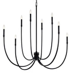 Kichler Lighting Malene 45.25 Inch 8 Light Foyer Chandelier In Black
