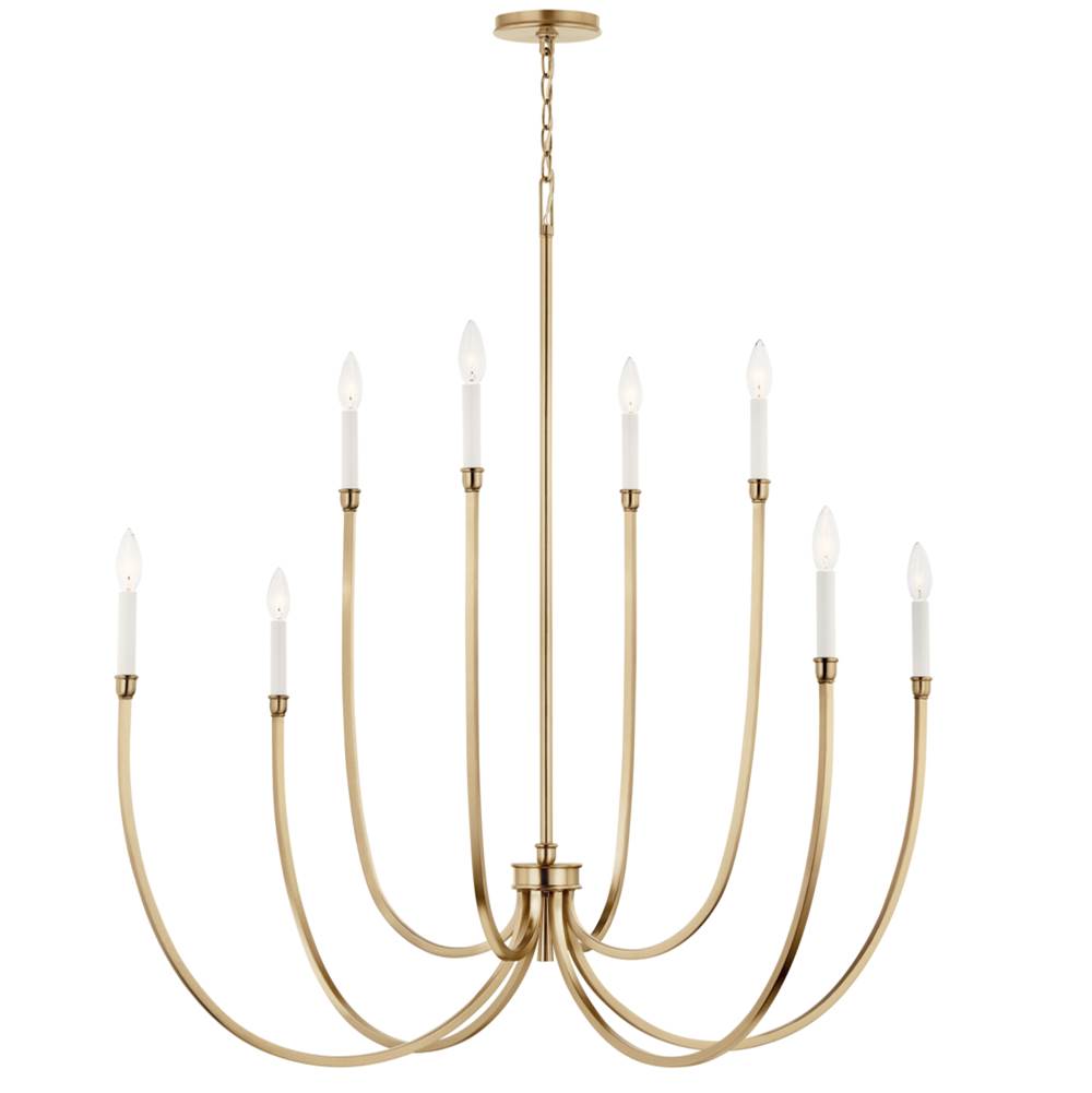 Kichler Lighting 52699CPZ Champagne Bronze Malene 45.25 Inch 8 Light Foyer Chandelier In Champagne Bronze Image 3
