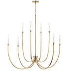 Kichler Lighting 52699CPZ Champagne Bronze Malene 45.25 Inch 8 Light Foyer Chandelier In Champagne Bronze Image 3