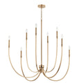 Kichler Lighting 52699CPZ Champagne Bronze Malene 45.25 Inch 8 Light Foyer Chandelier In Champagne Bronze Image 1