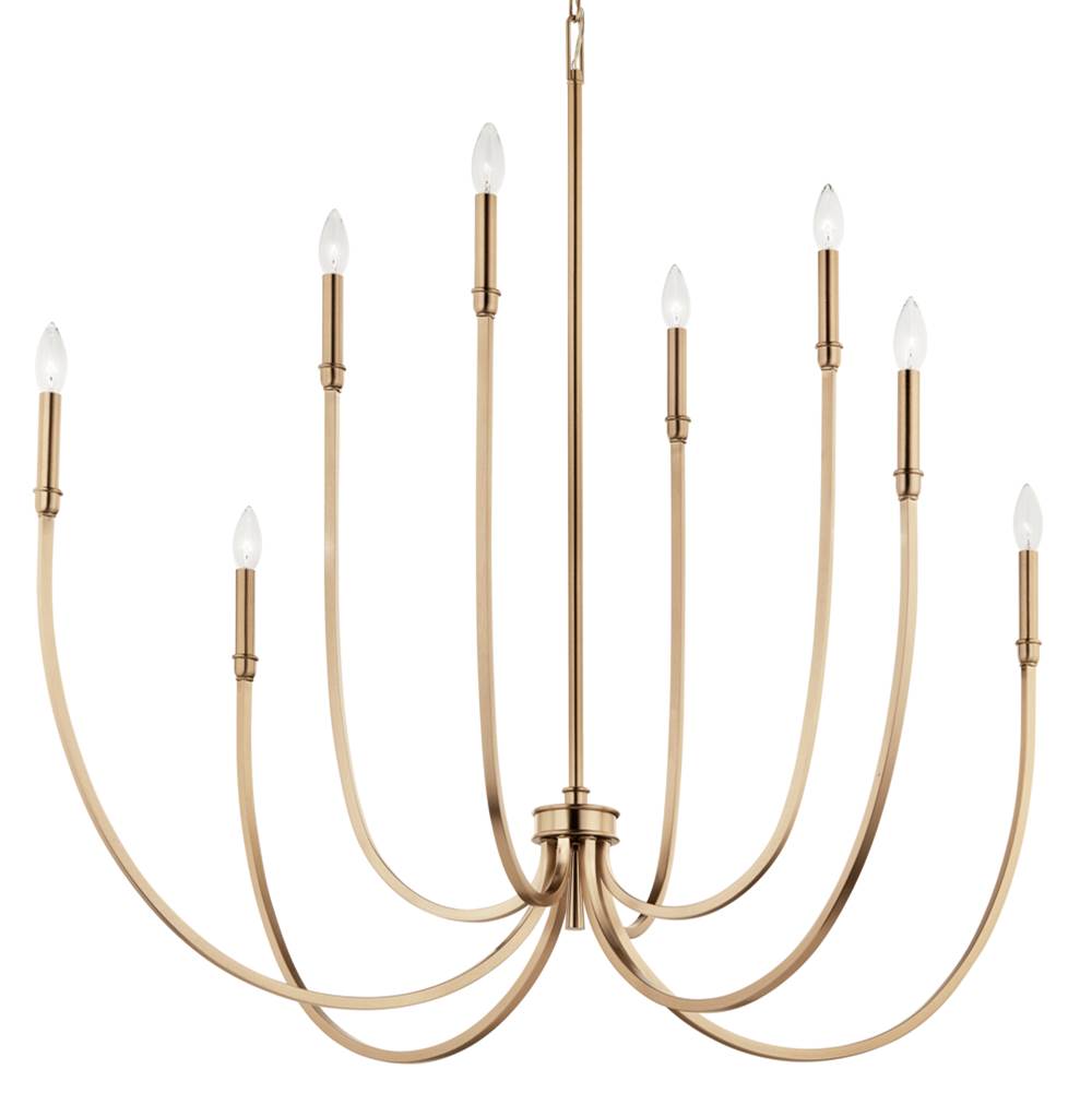 Kichler Lighting Malene 45.25 Inch 8 Light Foyer Chandelier In Champagne Bronze