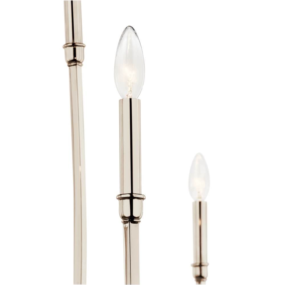 Kichler Lighting 52699PN Polished Nickel Malene 45.25 Inch 8 Light Foyer Chandelier In Polished Nickel Image 5