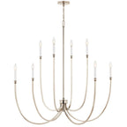 Kichler Lighting 52699PN Polished Nickel Malene 45.25 Inch 8 Light Foyer Chandelier In Polished Nickel Image 3