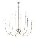 Kichler Lighting 52699PN Polished Nickel Malene 45.25 Inch 8 Light Foyer Chandelier In Polished Nickel Image 1