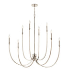 Kichler Lighting 52699PN Polished Nickel Malene 45.25 Inch 8 Light Foyer Chandelier In Polished Nickel Image 1