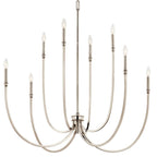 Kichler Lighting Malene 45.25 Inch 8 Light Foyer Chandelier In Polished Nickel