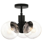 Kichler Lighting 52700BKCLR Black Silvarious 16.5 Inch 3 Light Convertible Pendant With Clear Glass In Black Image 1