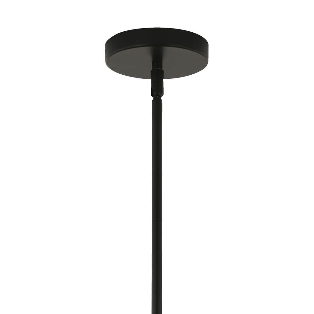 Kichler Lighting 52700BKCLR Black Silvarious 16.5 Inch 3 Light Convertible Pendant With Clear Glass In Black Image 4