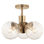 Kichler Lighting 52700CPZ Champagne Bronze Silvarious 16.5 Inch 3 Light Convertible Pendant With Clear Crackled Glass In Champagne Bronze Image 1