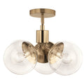 Kichler Lighting 52700CPZCLR Champagne Bronze Silvarious 16.5 Inch 3 Light Convertible Pendant With Clear Glass In Champagne Bronze Image 1